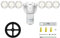 SANSI 45W Security Lights Outdoor Motion Sensor, 6000LM 5000K Adjustable Twin Head LED Floodlight with PIR Sensor Mains Powered IP65 Waterproof for Garden Porch Driveway