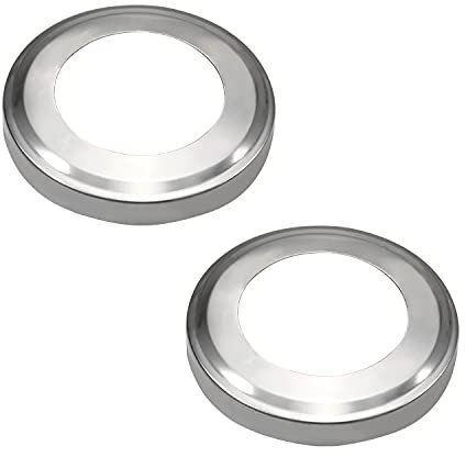 MroMax Escutcheon Plates Replacement Ladder for Pool Handrail Round Stainless Steel 2Pcs 51x88mm(Tube Dia x Base Dia)