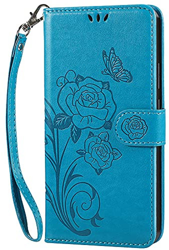 Vinanker Cover per Samsung Galaxy M51, Flip Cover in Pelle Premium Portafoglio Custodia per Samsung Galaxy M51 (Blu)
