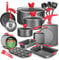 Nutrichef juego de utensilios de cocina, 21 piezas, Completo, Incluye: cacerolas, Sartenes, Moldes para hornear, Moldes para pan, Bandeja de pizza, Bandeja para galletas