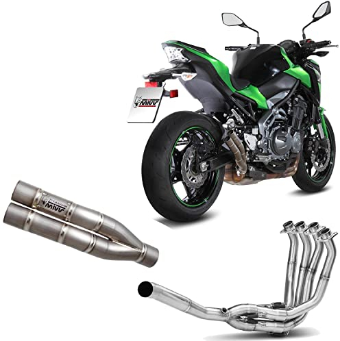 MIVV Auspuff und Dekat komplett Double Gun Full Titan kompatibel mit Kawasaki Z900 Z-900 2017 2018 2019 2020