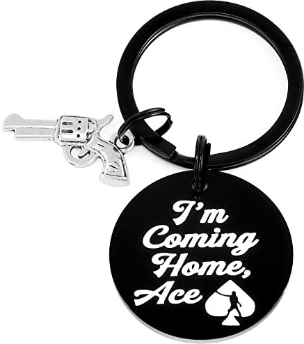 HUTIMY Destiny 2 Gifts Keychain For Women Men Destiny Key Chains Destiny Fans Gift Ace Of Spades Merchandise Destiny Gifts, Stainless Steel, Medium