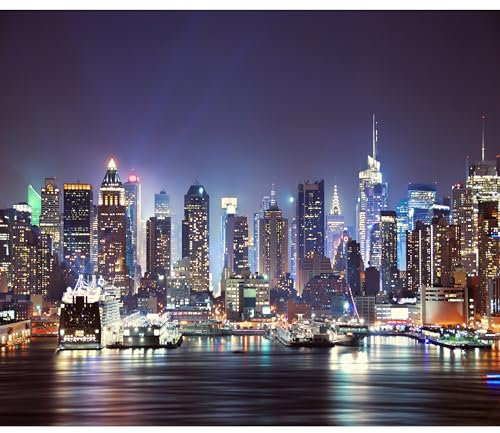 decomonkey - Papier Peint Panoramique New York Ville 450x315 cm - Décoration murale moderne – Tapisserie décorative pour chambre salon - Art mural unique design tendance