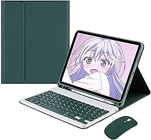 ZKAIAI para Samsung Galaxy Tab S7 Fe 12,4 Pulgadas 2021 Funda con Teclado,Teclado Inalámbrico Bluetooth Extraíble con Retroiluminación De 7 Colores,Bandeja De Lápiz Incorporada,con Mouse