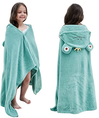 Fayscingo Baby Badetuch mit Kapuze Kinder Decke mit Kapuze für Kleinkinder Dickes Saugfähiges Großes Schwimmen Duschponcho Handtuch für Jungen Mädchen