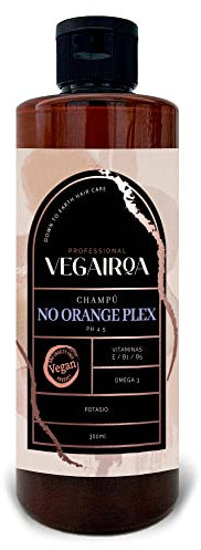 VEGAIROA - No Orange Plex Shampoo - Neutralisiert Orangetöne - Tiefenwirksame Feuchtigkeitspflege - Für ein dunkles oder kastanienbraunes Blond - Professionelles veganes Friseurprodukt - 300ml