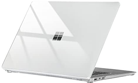 BlueSwan Case compatible for 13.5 inch Microsoft Surface Laptop 5/4/3/2(Model 1769/1867/1958/1950)with Alcantara Keyboard, 2022/2021/2019/2018 Release, Smooth Shiny Plastic Hard Shell, Crystal Clear