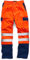 DURUS WORKWEAR Mens Hi Vis Viz Plain & 2 Tone Polycotton Safety Work Trousers EN471 Class 1 Orange/Navy