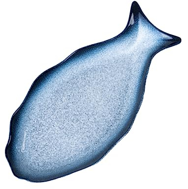 LABRIMP Piatto Ceramico Forma di Pesce Vassoio per Pesce al Vapore Elegante e Decorativo per Cucina per Servire di Mare e Antipasti
