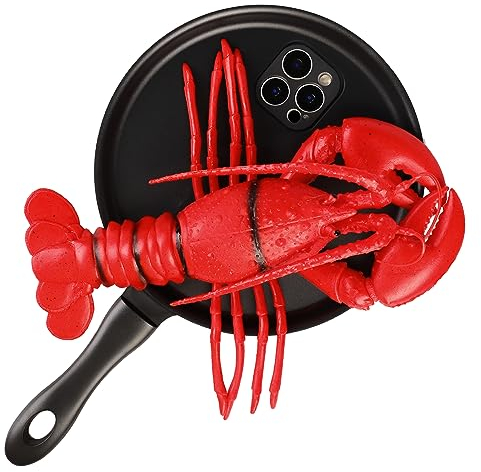 TRADAY Frying Pan Phone Case for iPhone 14 Pro - Funny Lobster Skillet Novelty Case