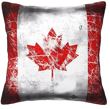 BROLEO Retro Kanada Flagge Universal-Kissenbezug für alle Jahreszeiten 45,7 x 45,7 cm – hautfreundlich und schön dekorativ