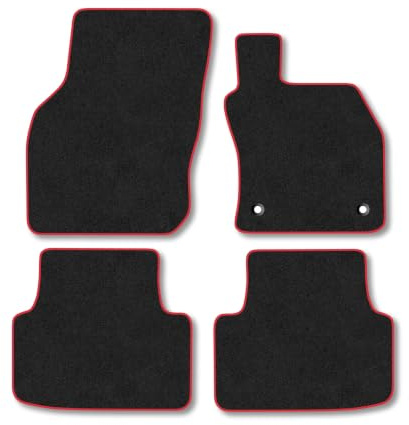 CUPRA Leon (2020+) Carpet Car Mats | Red Edge Trim Tailored Fit Floor Mats Full Coverage Protection Accessories Easy Clean Anti Slip Made in the UK