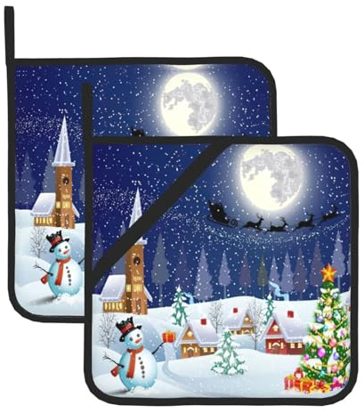 Presine, presine, motivo natalizio, presine, presine, cuscini caldi, presine resistenti al calore per cucinare e cuocere al forno