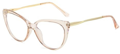 Cyxus Blaulichtfilter Brille Damen mit Katzenauge Leichtes TR90 Mode Vintage Brille Ohne Stärke Anti Schädliches Blaulicht UV400 von Handy Computer (8144T39 Hell Pink)