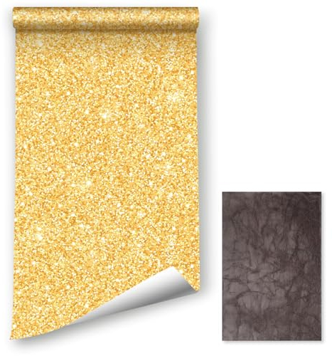 Klebefolie Gold Glitzer,41 x 300cm Tapete Gold Glitzer Selbstklebende Tapete Glitzer Klebefolie Möbel Glitzer Glitzer Tapeten Goldene Tapete Kinder Tapete Mädchen Tapete Prinzessin Kinderzimmer