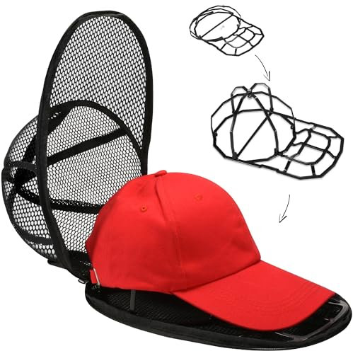Cap Wascher für Waschmaschine,Cap Waschmaschinen Form,Basecap Waschgestell,Stärkerer Stützrahmen für den Hut,Kappen Waschgestell,Cap Halter für Waschmaschinen & Geschirrspüler 1 Stück (Schwarz)