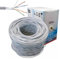 305m Cat6 FTP Ethernet Network Solid Lan Cable AWG23 CCA Indoor Outdoor Shielded FTP 10Gbps 250Mhz Ethernet Network Cat6 305 Meters LAN Cable Roll Gigabit RJ45 Network Cable for CCTV Camera ADSL Grey