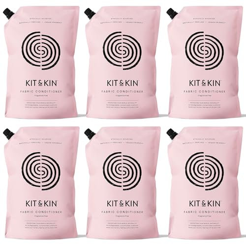 Kit & Kin Eco Fabric Conditioner Bundle (6 Litres) | Fragrance Free Natural Laundry Softener for Sensitive Skin | Accredited By Allergy UK