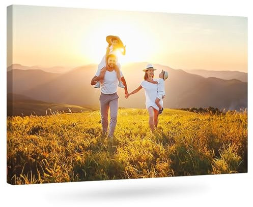 colorland. Leinwand Bilder mit eigenen Fotos 50x40 (Querformat) personalisiert Bild Leinwandbild personalisiert Kunstdruck Personalisierbares Geschenk