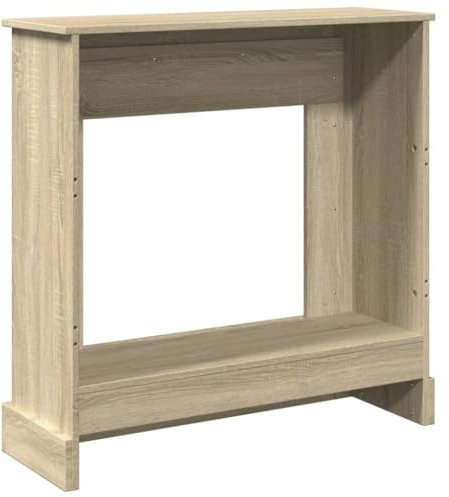 Gecheer Kaminumrandung,Dekorative Kaminkonsole,Kaminsims Dekokamin für Wohnzimmer,Kaminattrappe Kaminverkleidung 90 x 30 x 90 cm (B x T x H) Max. Traglast: 30 kg,Holzwerkstoff Sonoma-Eiche