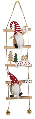 Bewegliche Kletterleiter Dekoration für Weihnachtsbaum Holz Festival Ornament Urlaub Zubehör für Indoor Outdoor