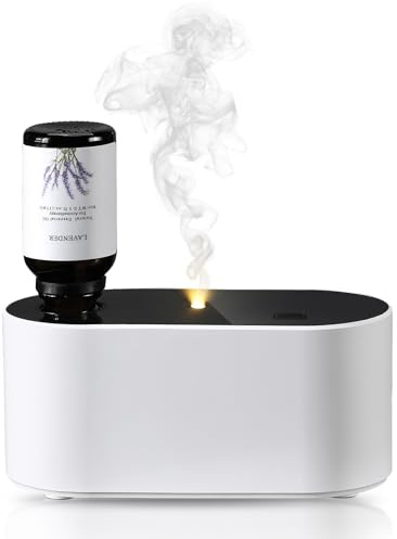 Lecdura Diffusore senz'acqua per oli essenziali, diffusore per aromaterapia a batteria, mini diffusori di aromi con 3 modalità di nebulizzazione intermittente, avvio ciclo per casa, ufficio, camera da