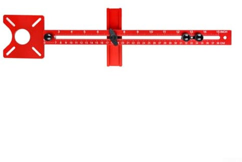 Benutzerfreundliche Router Circle Jig mit leichtem Design für alle Holzarten und Kunststoffe (rot)