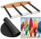 Vertikales Surfbrett Rack - Nachhaltiges Holz Surfbrett Rack mit Gummimatte, Surf Rack Vertikal, Surfboard Rack für Wand, Surfboard Racks für Wand, Surfboard Racks für Wand (4 Arme (3-4 Boards))