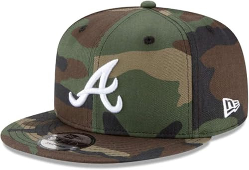 New Era Unisex Erwachsene MLB 9Fifty Camo Primary Logo verstellbare Snapback-Mütze, Einheitsgröße, Atlanta Braves, Einheitsgr��e