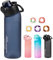 Wunihado 5 Flavour Air Water Bottle Tritan Material 720 ml BPA free Vegan friendly no sugar to change flavour for exercise school office (blue)