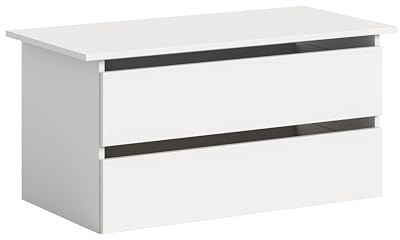 xonox.home – Schubkasteneinsatz Oakland 97x47x48 cm in Weiß – Praktische Schublade für Inneneinrichtung im 5-türigen Schrank – Ideale Ergänzung für bessere Organisation von Kleidung