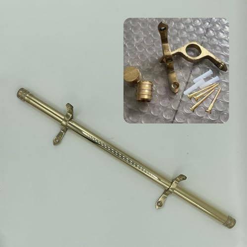 Treppenteppichstangen, minimalistisches Messing-Treppenteppichstangen-Set – 91 cm lange Halterungen zur sicheren Befestigung von Treppenteppichen, ideal für die Dekoration von Wohnungen, Mus