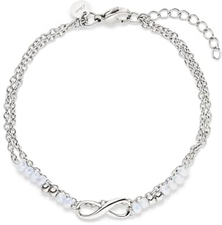 s.Oliver Damen Schmuck – Armbänder aus Edelstahl mit Infinity Design und eleganten Beads in verschiedenen Farben – Stilvoll & Modern – Perfekte Geschenkidee