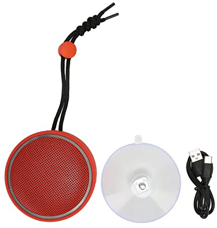 Plyisty Enceinte de Douche Bluetooth, Enceinte sans Fil étanche IPX6 avec Lumière LED, Compatible Carte Mémoire et Chargement, pour écouter de la Musique sous la Douche.