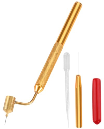 KHBUAB Lackstift für Autoreparatur mit Schräger Spitze Edelstahl und Kunststoff Präziser Kratzerreparaturstift für Fahrzeugtypen und Möbelreparatur