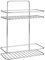 Metaltex Reflex Chrome mensola Rettangolare 2 Piani, Filo Ferro, Cromato, 26x13x35