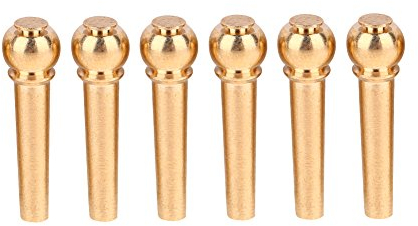 Perni per Ponte Chitarra, 6 Pezzi Perni in Ottone per Chitarra Acustica Strumento Musicale(Without Box)