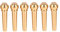 Perni per Ponte Chitarra, 6 Pezzi Perni in Ottone per Chitarra Acustica Strumento Musicale(Without Box)