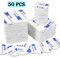 Aurorali 50 Pcs Double Sided Sticky Pads, Self Adhesive Foam Pads for Walls, Floor, Door, Plastics, Glasses and Metals (White)