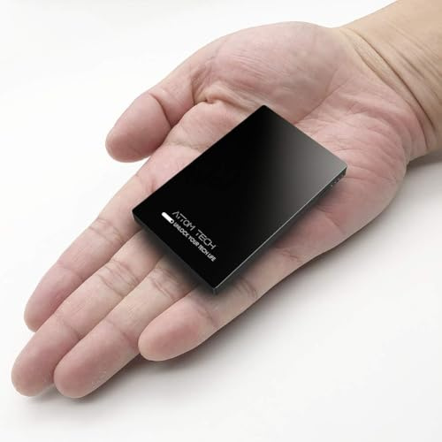 Attom Tech Dual USB Output Super Slim Power Bank Ultra Dünn 3000 mAh Tragbares Ladegerät Mini Externer Handy Akku Pack Kleine Dual Steckdose Notfall Telefon Power Backup