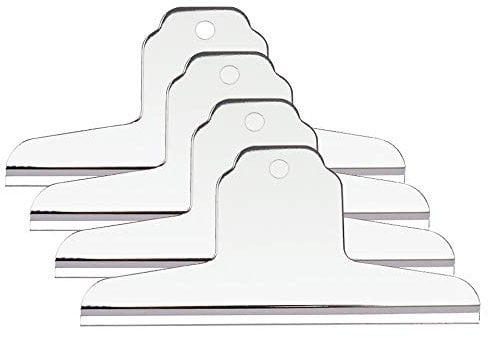 4PCS Extra Large Clips, Silver Stainless Steel Paper Clamps for Drawing Board, Office School Supplies (14.5cm)