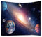 A.Monamour Wandteppich Galaxie Planet Universum Weltraum Erde Mond Astronomie Stoff Tapisserie Wandbehang Wanddeko Wandkunst Wandbilder Wandtuch für Wohnzimmer Schlafzimmer