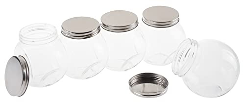 VBS 5er-Pack Vorratsglas-Bonbonglas mit Edelstahl-Schraubdeckel 650 ml