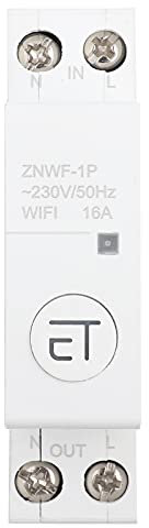 Disjoncteur Wifi Intelligent, Disjoncteur de Télécommande, Commutateur de Télécommande Pour Boîte de Distribution 1p Ac230v Ip20(1P 16A)