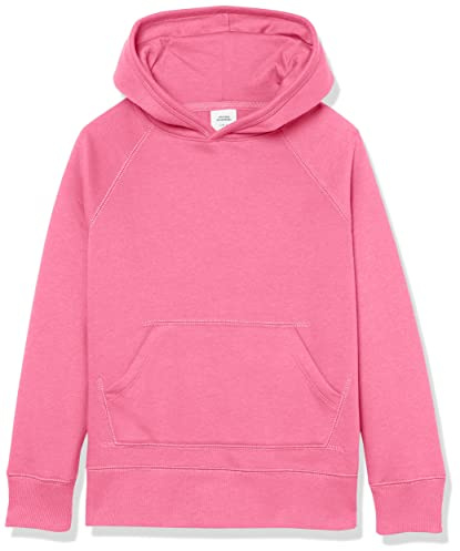 Amazon Essentials Felpa con Cappuccio Modello Pullover Bambine e Ragazze, Rosa Brillante, 10 Anni