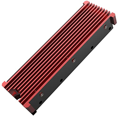 M.2 SSD NVMe Heatsink for Samsung 990 980 Pro 970 EVO Plus SN570 SN750 SN850 Firecuda 530 with Silicone Thermal Pad, Red