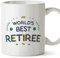 Mugffins Tasses pour RETRAITÉE - En Anglais - Cadeau original pour RETRAITÉE - World's Best - 11 oz / 330 ml
