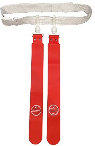 Public Sports Flaggen-Fußballgürtel – 2 Flaggen – einzeln, Rot/Ausflug, einfarbig (Getaway Solids), One size fits most / Red
