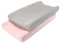 Spacnana 2 Piezas Cambiador Cubierta Impermeable Transpirable Pañales Cambiador Hojas para bebé (Gray+Pink)