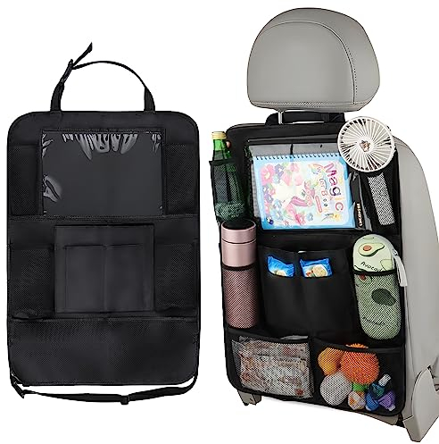UKOFEW Organizadores para Coche,organizador asiento coche,Universal Multi-Bolsillo Protector accesorios coche interior,cosas para el coche,Trasero del Asiento de Coche para Niños